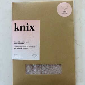 Knix Gossamer Lace Bikini Panties - Oyster, Size L